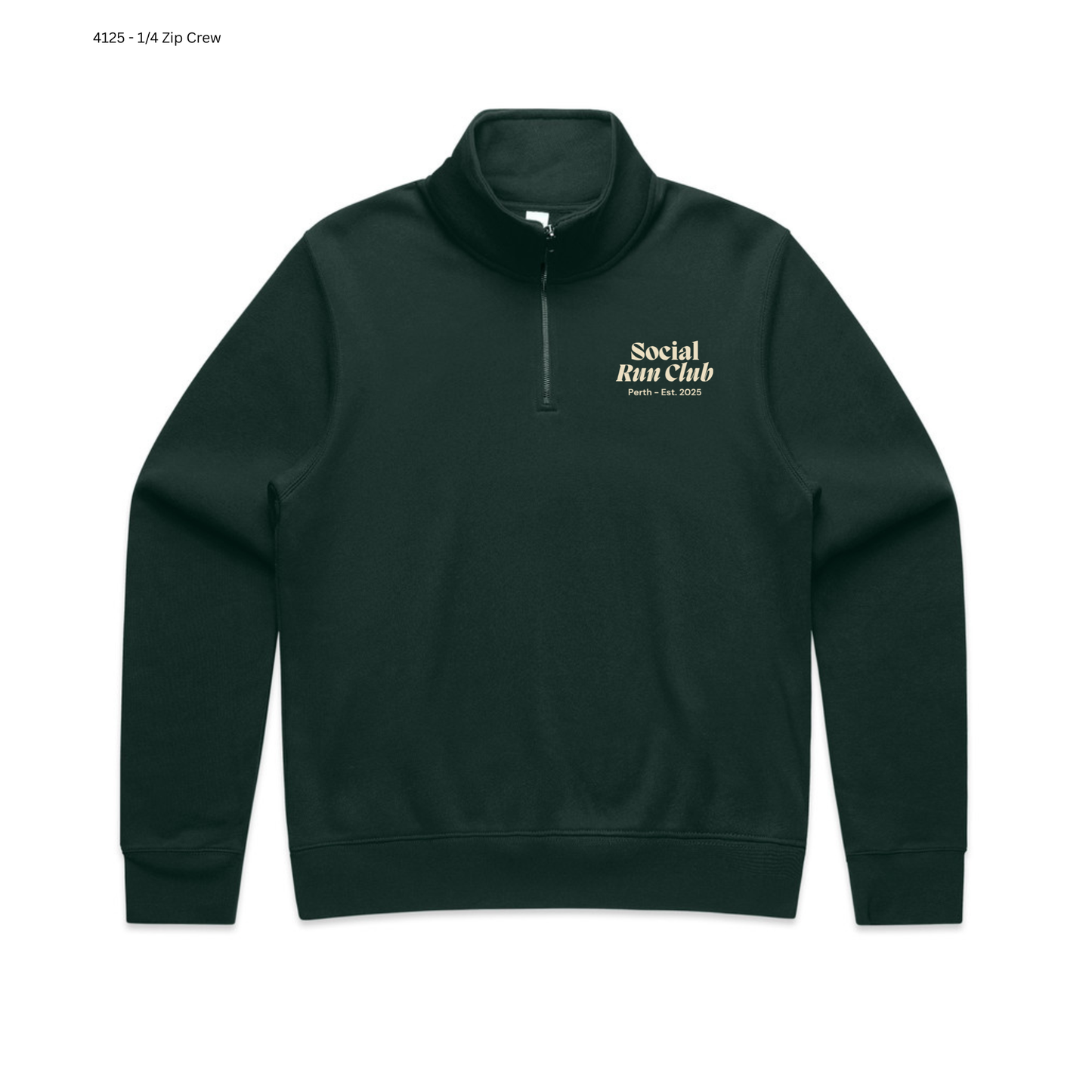 Wo's Stencil Zip Half Crew