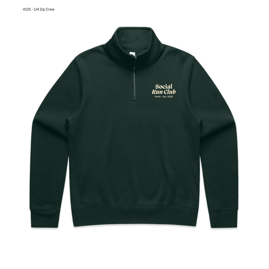 Women's Stencil Zip Half Crew