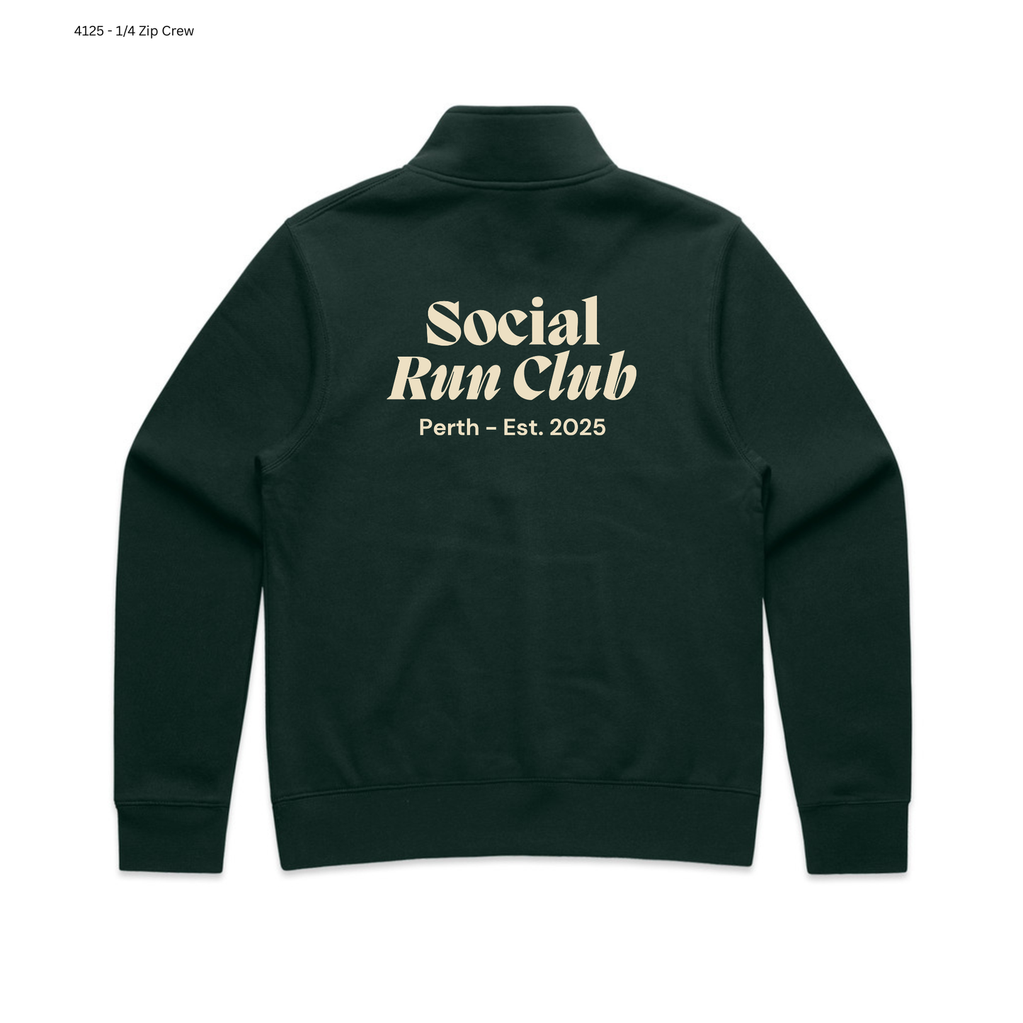 Wo's Stencil Zip Half Crew